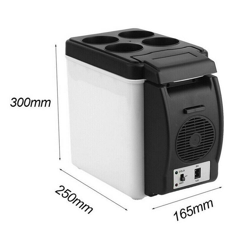 12v Plug-in Portable 6L Mini Car Fridge and Cooler for Car Travel & Camping Mini Fridge