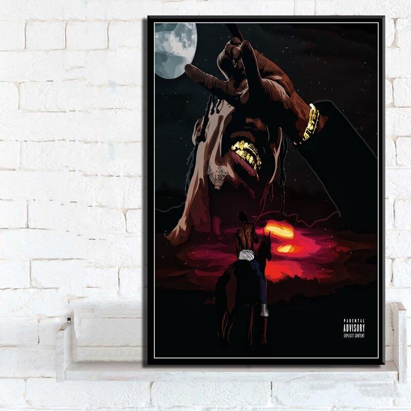 Hot Travis Scott Astroworld Rap Music Singer Wrapped Canvas