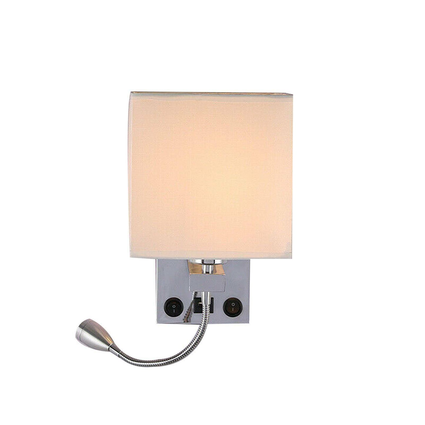 2 in 1 Reading Modern Bedside Wall Mounted Plug-in Light with USB Port