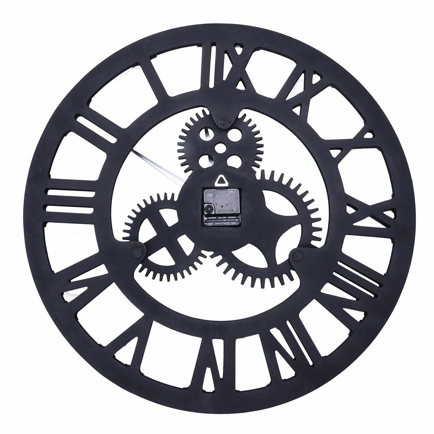 23" Large Roman Outdoor Wall Clock Skeleton Outdoor Weatherproof Garden Clock