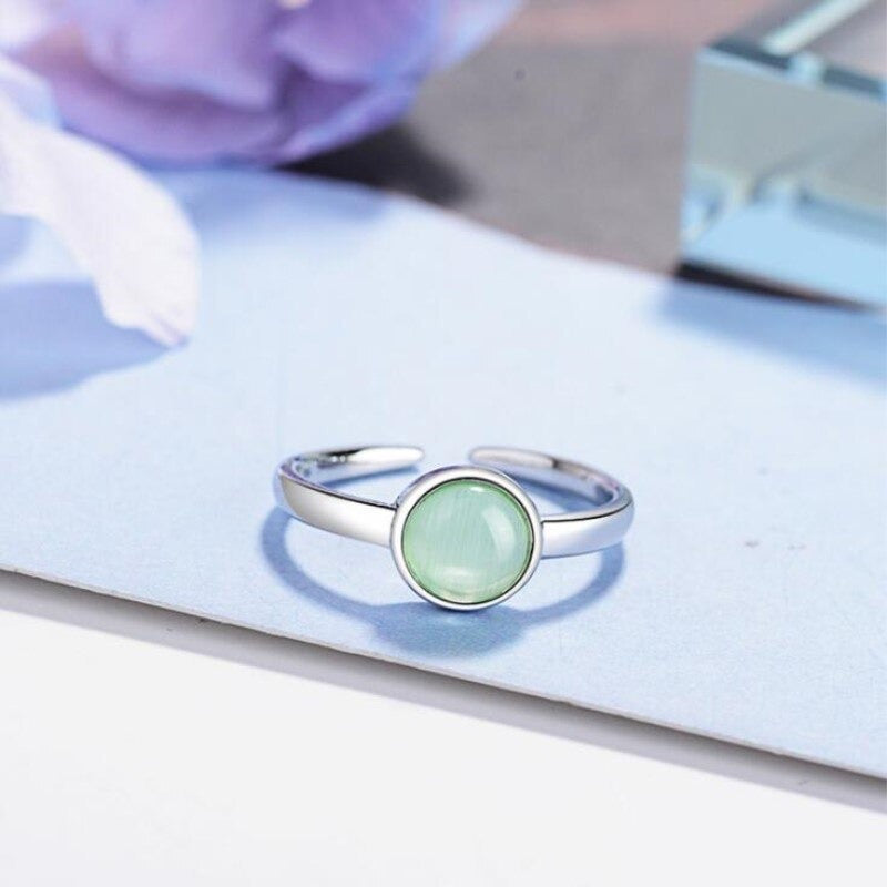 925 Sterling Silver Opal Ring