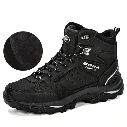 Men Walking Boots Anti-Skidding Leather Shoes for Men