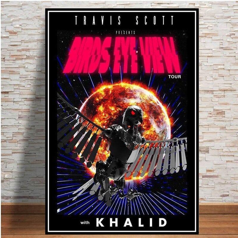 Hot Travis Scott Astroworld Rap Music Singer Wrapped Canvas