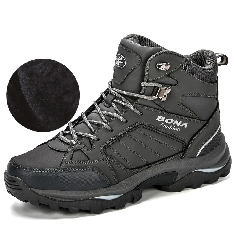 Men Walking Boots Anti-Skidding Leather Shoes for Men
