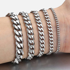 Silver Cuban Link Bracelet - Cuban Link Chain