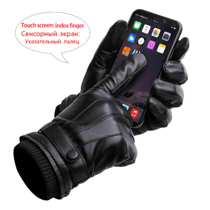 Mens Leather Gloves - Leather Gloves Touchscreen