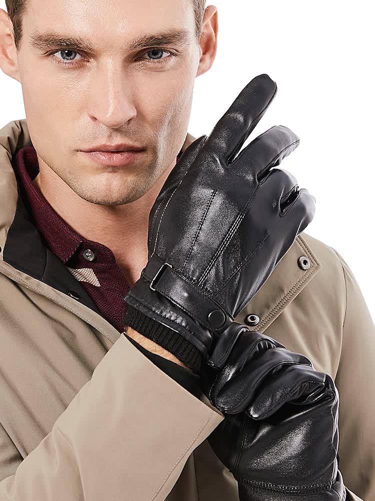 Mens Leather Gloves - Leather Gloves Touchscreen