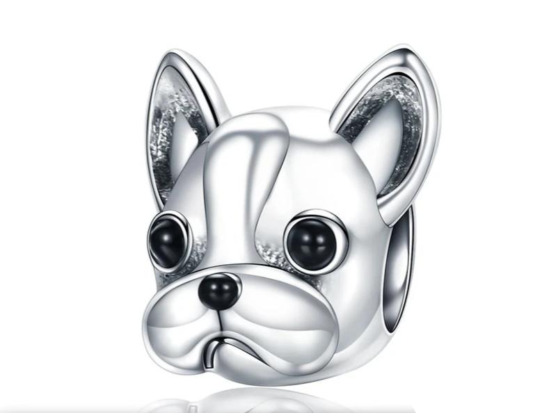 Pug Charm - Sterling Silver Pug Charm