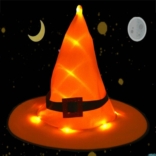 Hanging Lighted Witches Hats 3 Pcs