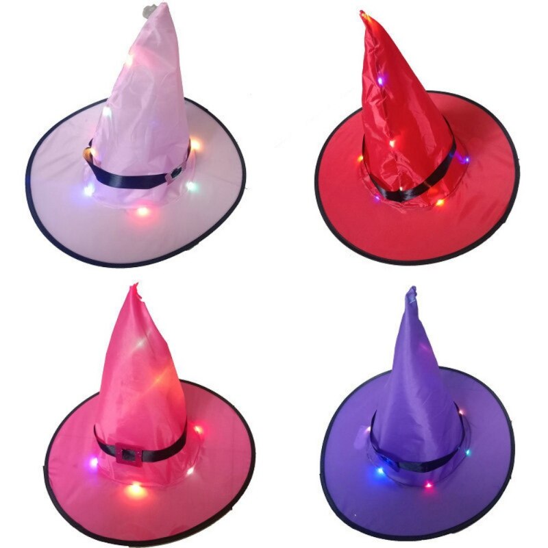 Hanging Lighted Witches Hats 3 Pcs