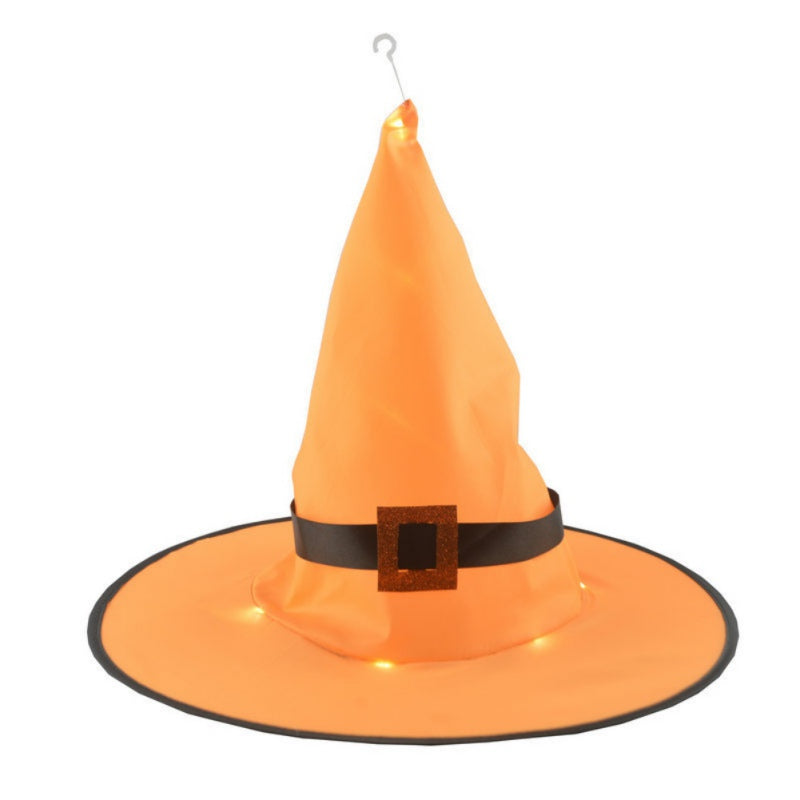 Hanging Lighted Witches Hats 3 Pcs