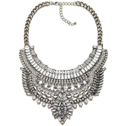 Elegant Vintage Women DYLA Brand Chain Chunky Statement Mtal Silver Color Necklace Pendants Jewelry Factory Price - Balma Home