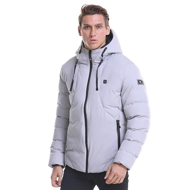 Men Women Electric Heated Jacket USB Thermal Warmed Feather Coat
