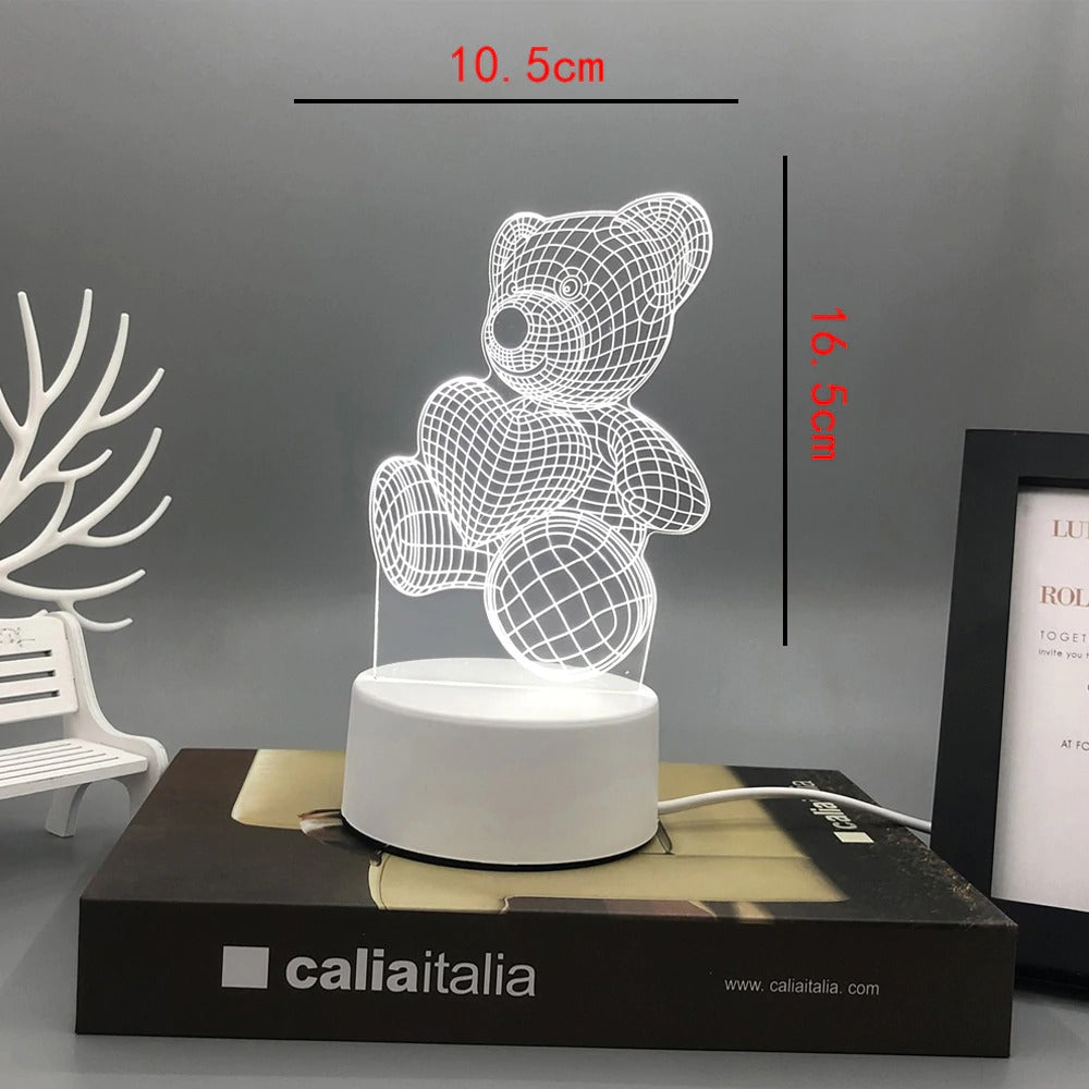 3d Lamp Bedside LED lamp Rechargeable