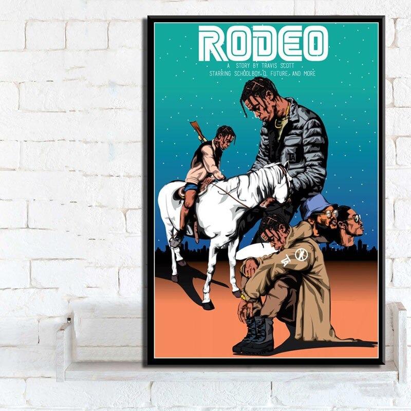 Hot Travis Scott Astroworld Rap Music Singer Wrapped Canvas