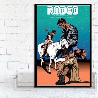 Hot Travis Scott Astroworld Rap Music Singer Wrapped Canvas