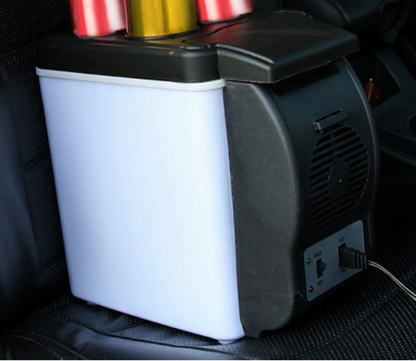 12v Plug-in Portable 6L Mini Car Fridge and Cooler for Car Travel & Camping Mini Fridge