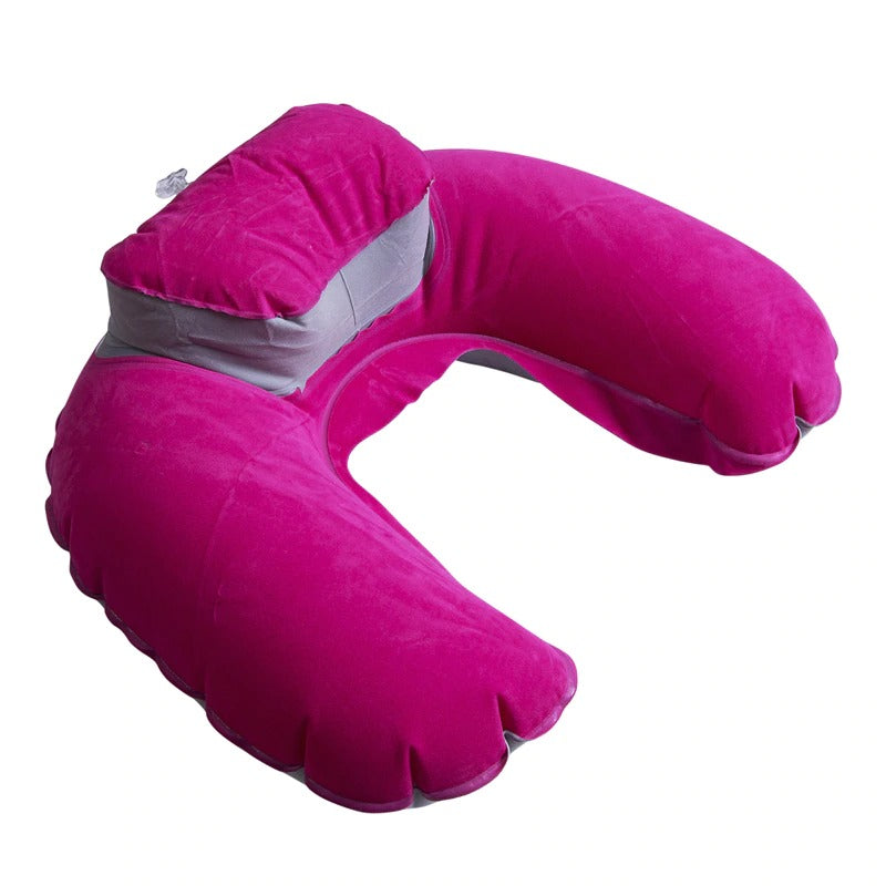 Foldable U-shaped Neck Cushion Support Inflatable Pillow