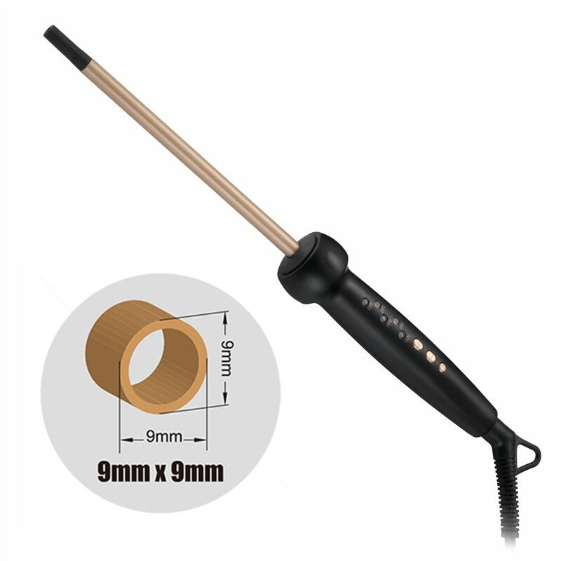 Chopstick Curler 9mm Super Slim MCH Tight Curls Wand Ringlet Afro Curls Hair Curler Curling Iron