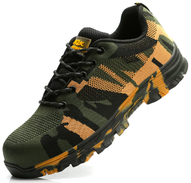 Steel Toe Cap Trainers Men Work Boots Puncture-Proof  Camouflage Lightweight Safety Boots