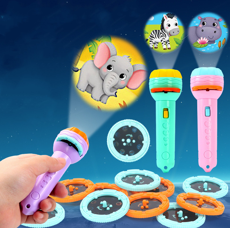 Baby Sleeping Flashlight Projector Torch Lamp Toy Early Education Toy for Babys And Toddlers