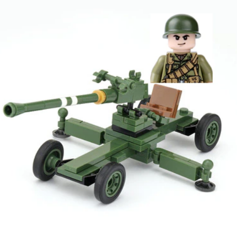 Military Building Blocks Solider Figures Gifts Mini Bricks Weapons Guns Cannon Germany Soviet Single Sided Figures Toys For Kids