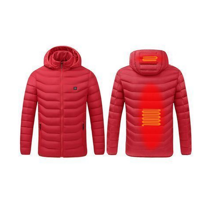 2 Heating Areas Coat With Heater Winter Outdoor Camping Sportswear Rechargeable Heated Jackets