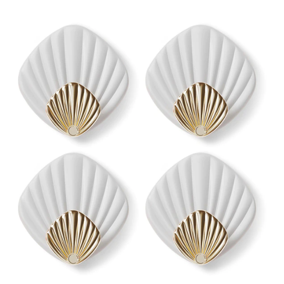 4 Pcs Over The Door Hooks Bathroom Hook For Towels Decorative Seashell Bathroom Hook