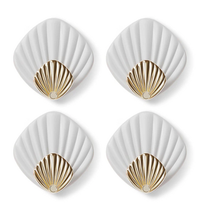 4 Pcs Over The Door Hooks Bathroom Hook For Towels Decorative Seashell Bathroom Hook