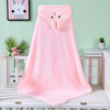 Image of Baby Towel With Hood Coral Velvet Fleece Cartoon Animal Style Hooded Towels Bathrobe Washcloth