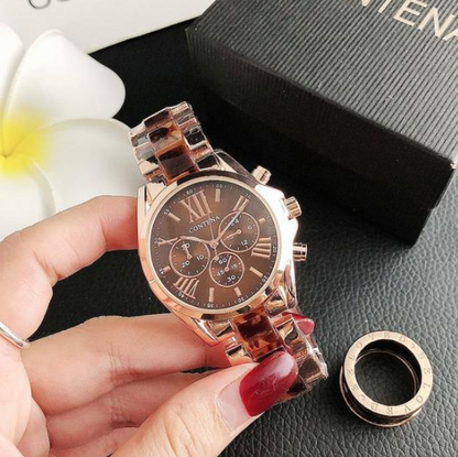 Top Luxury Quartz Rose Gold Watch Women Fashion Wristwatches Clock Ladies Watch Bracelets Ladies