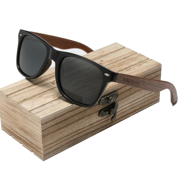 Mirrored Sunglasses Fashion Handmade Natural Wooden Men Sunglasses Polarized UV400 Eyewear