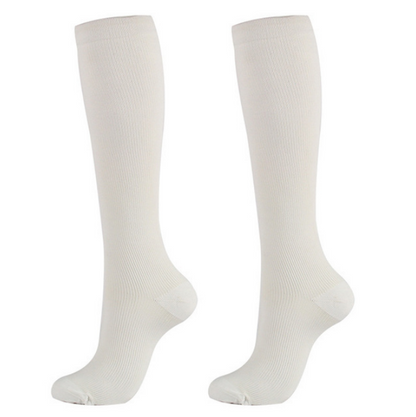 Blood Circulation Compression Socks Promotion Slimming Anti-Fatigue Support Stockings Solid Color