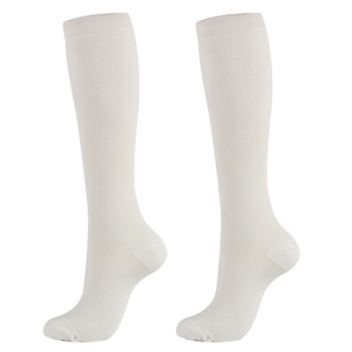 Blood Circulation Compression Socks Promotion Slimming Anti-Fatigue Support Stockings Solid Color