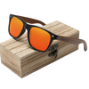 Image of Mirrored Sunglasses Fashion Handmade Natural Wooden Men Sunglasses Polarized UV400 Eyewear