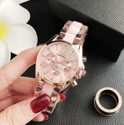 Top Luxury Quartz Rose Gold Watch Women Fashion Wristwatches Clock Ladies Watch Bracelets Ladies