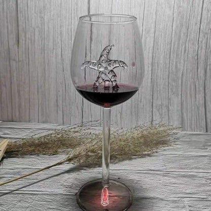 Crystal Shark Wine Glass