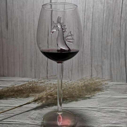 Crystal Shark Wine Glass