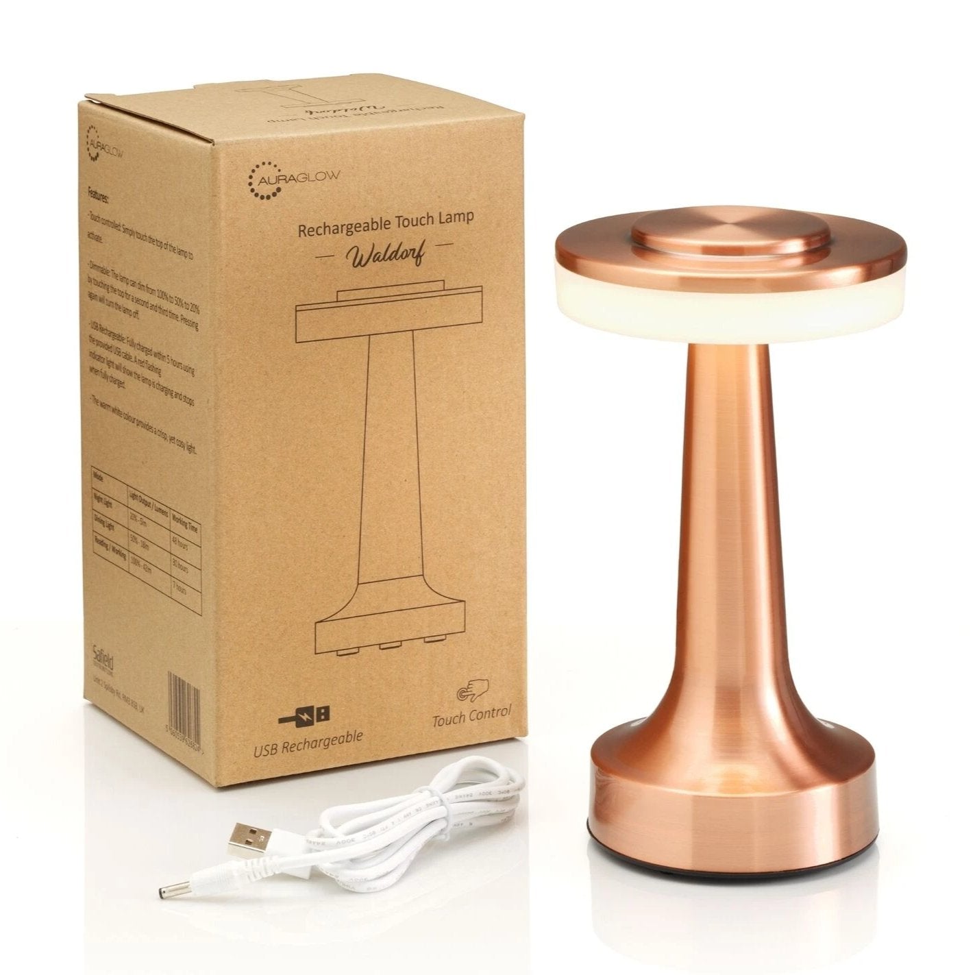 Modern Table Lamps Rechargeable and Cordless Battery Operated Led Bedside Lamp