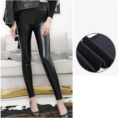 High Waist Black Shiny Leggings