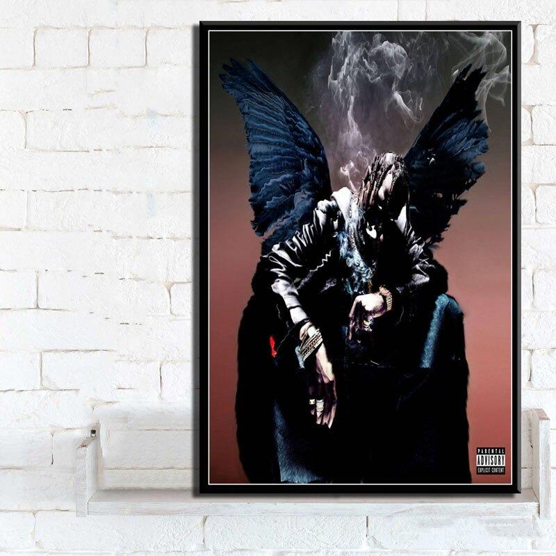 Hot Travis Scott Astroworld Rap Music Singer Wrapped Canvas