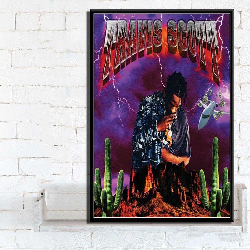 Hot Travis Scott Astroworld Rap Music Singer Wrapped Canvas