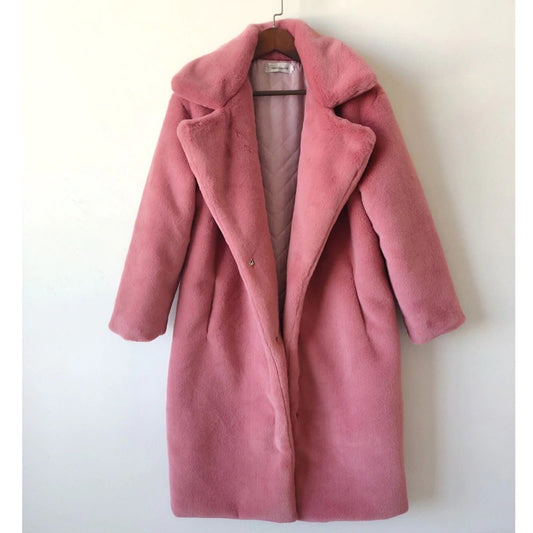 Women Shearling Coat Winter Long Coat