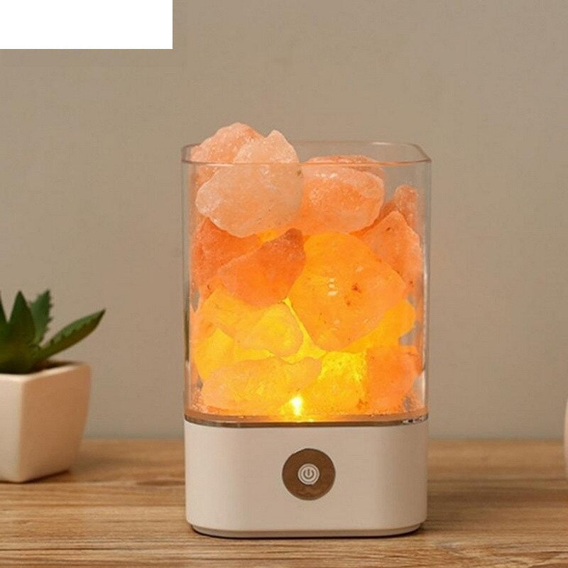 USB Crystal Light Natural Himalayan Salt Lava Lamp