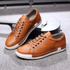 Image of Soft Leather Mens Brown Trainers