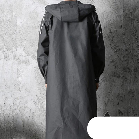 Mens Extra Long Outerwear Black Raincoat