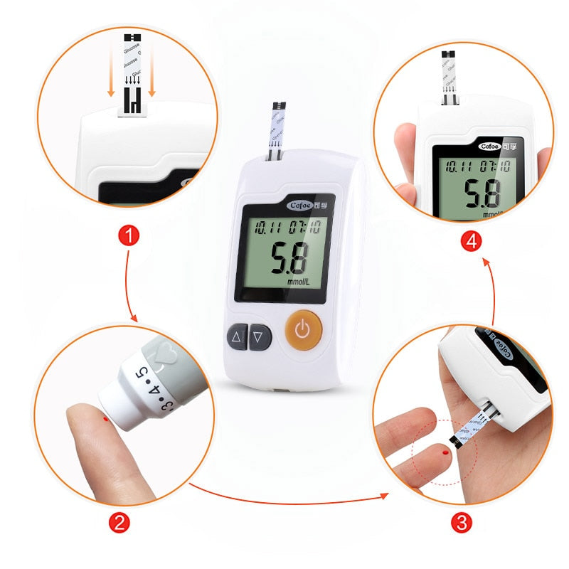 Glucometer - Blood Glucose Meter 100 Stips