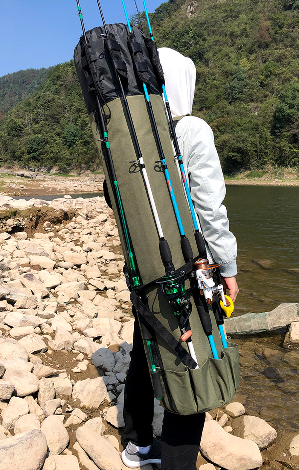 Fishing Backpack with Rod Holder