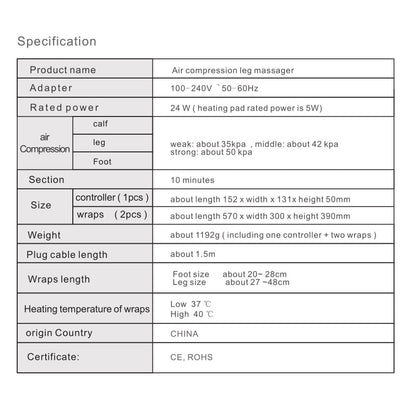 Leg Compression Massager - Leg Massager for Circulation