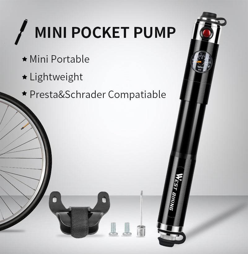 Bike Pump - Mini Bike Pump - Hand Bike Pump